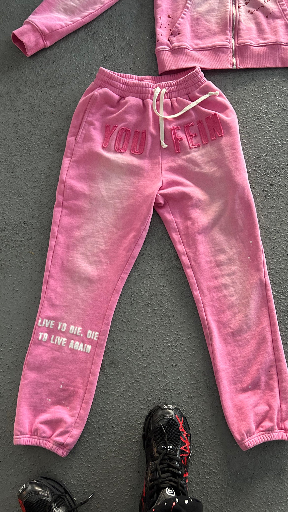 You Fein Pink Cropped Bottoms