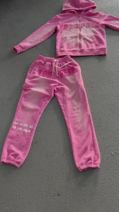 You Fein Pink Cropped Bottoms